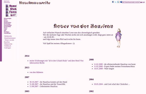 Vorschau von www.hausfrauenseite.de, Neues von der Hausfrau