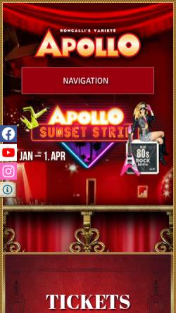 Vorschau der mobilen Webseite www.apollo-variete.com, Apollo Varieté