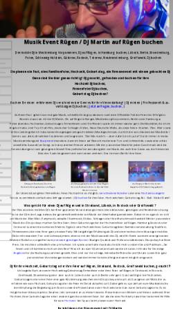 Musik Event Rügen - Tandem Disco