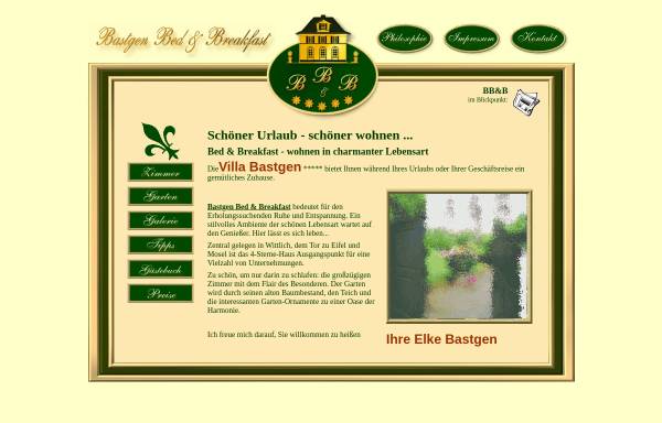 Vorschau von www.bastgen-bed-breakfast.com, Bed & Breakfast - Villa Bastgen