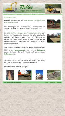 Vorschau der mobilen Webseite www.rohles.de, Dirk Rohles, Bagger- und Radladerarbeiten