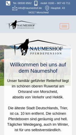 Vorschau der mobilen Webseite naumeshof.de, Naumeshof