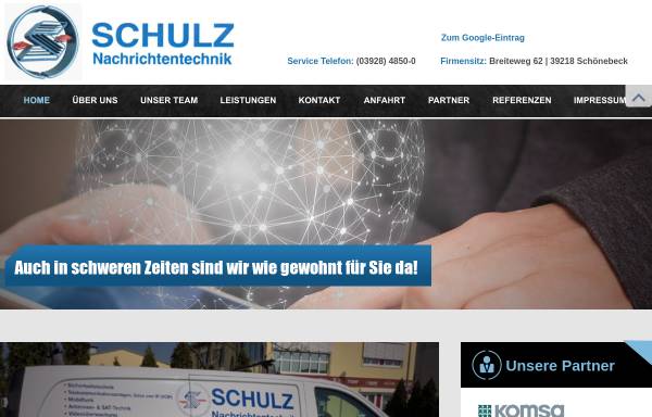 Vorschau von www.schulz-nachrichtentechnik.de, Nachrichtentechnik Schulze