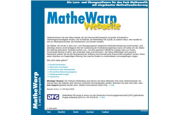 Vorschau von www.elektronisch-studieren.de, MatheWarp