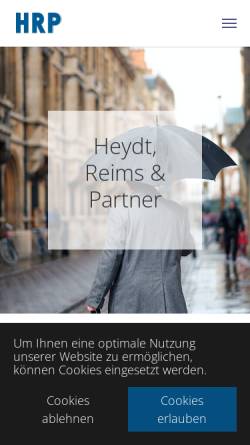 Vorschau der mobilen Webseite www.hrp.info, Heyd, Reims & Partner GmbH & Co. KG