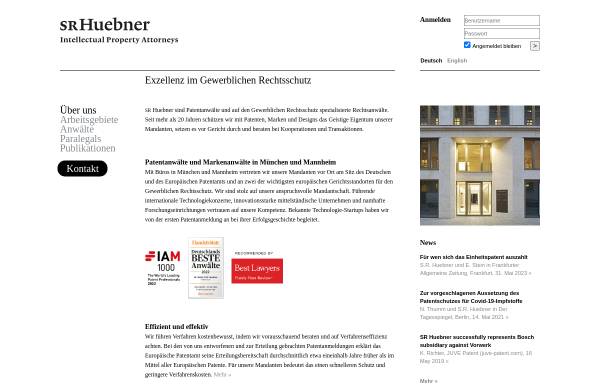 Vorschau von srhuebner.com, SR Huebner & Kollegen