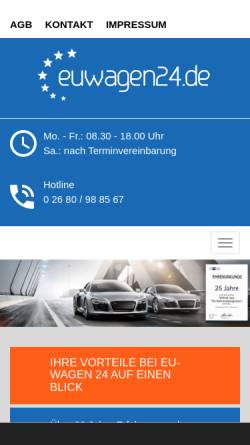 Vorschau der mobilen Webseite www.euwagen24.de, Euwagen24 - Michael Jung