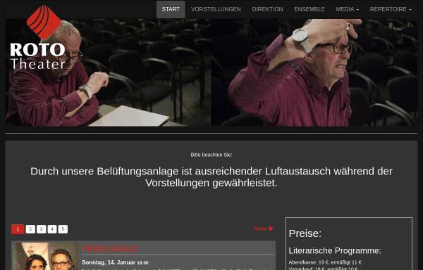 Vorschau von www.rototheater.de, Roto Theater