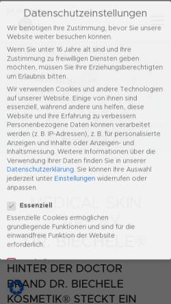 Vorschau der mobilen Webseite www.dr-biechele.de, Apotheke am Prediger e.K.