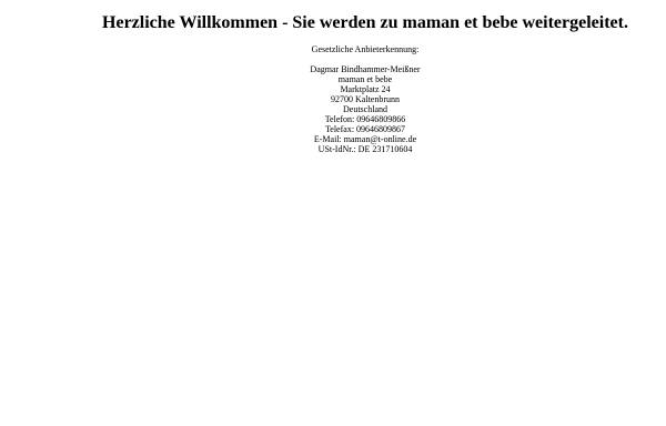 Vorschau von www.maman-bebe.de, Maman et bebe, Dagmar Bindhammer-Meißner