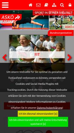 Vorschau der mobilen Webseite www.askoe.at, ASKÖ Enns - Sektion Tennis