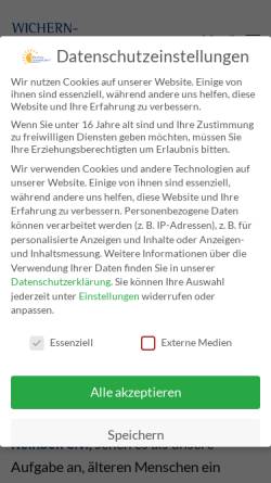 Vorschau der mobilen Webseite wichern-reinbek.de, Wichern-Gemeinschaft Reinbek e.V.