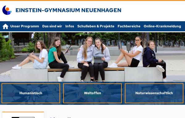 Vorschau von www.einstein-gymnasium-neuenhagen.de, Einstein-Gymnasium Neuenhagen