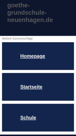 Vorschau der mobilen Webseite www.goethe-grundschule-neuenhagen.de, Goethe-Grundschule Neuenhagen