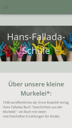Vorschau der mobilen Webseite www.grundschule-hans-fallada.de, Grundschule Hans-Fallada