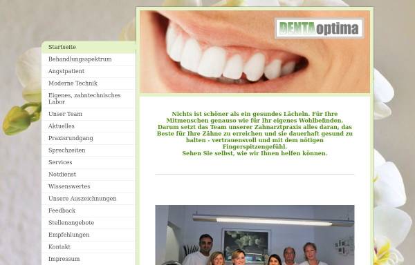 Vorschau von www.dentaoptima.de, DENTAoptima Zahnarztpraxis Samer Awwad