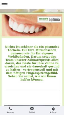 Vorschau der mobilen Webseite www.dentaoptima.de, DENTAoptima Zahnarztpraxis Samer Awwad