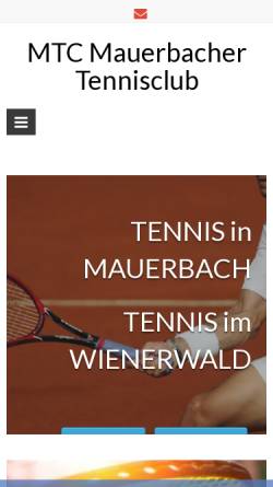 Vorschau der mobilen Webseite mauerbach-mtc.at, Mauerbacher Tennis Club