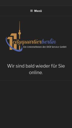 Vorschau der mobilen Webseite www.cityquartierberlin.de, CityQuartier
