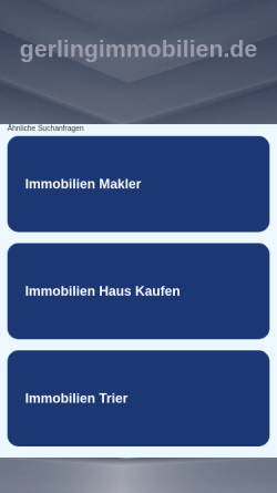 Vorschau der mobilen Webseite www.gerlingimmobilien.de, Gerling Immobilien