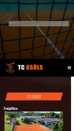 Vorschau der mobilen Webseite www.tennisgsoels.at, TC Lesi / Gsoels