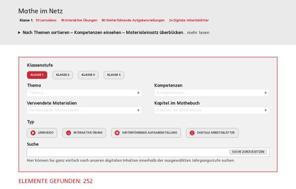 Vorschau von www.mathe-im-netz.de, Mathe im Netz