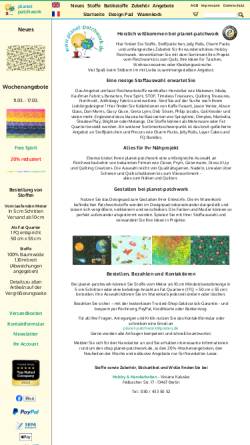 Vorschau der mobilen Webseite planet-patchwork.de, Planet-Patchwork