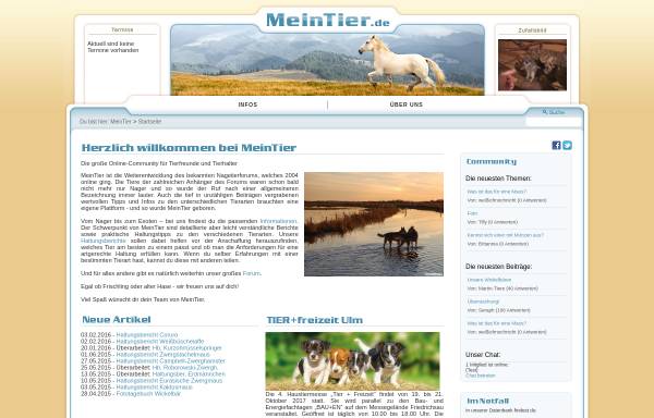 Vorschau von www.meintier.de, MeinTier.de