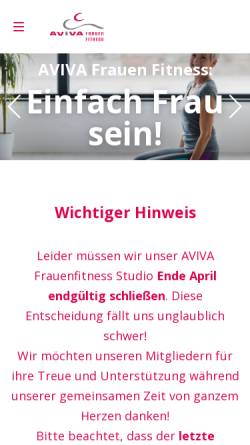 Vorschau der mobilen Webseite www.aviva-frauen-fitness.de, Aviva-Frauen-Fitness