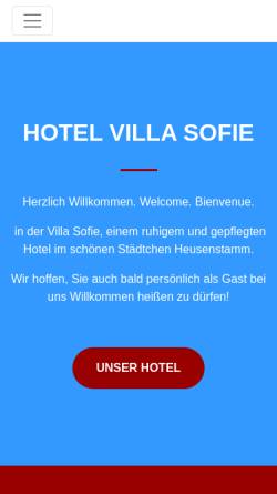 Vorschau der mobilen Webseite www.villa-sofie.de, Hotel Villa Sofie