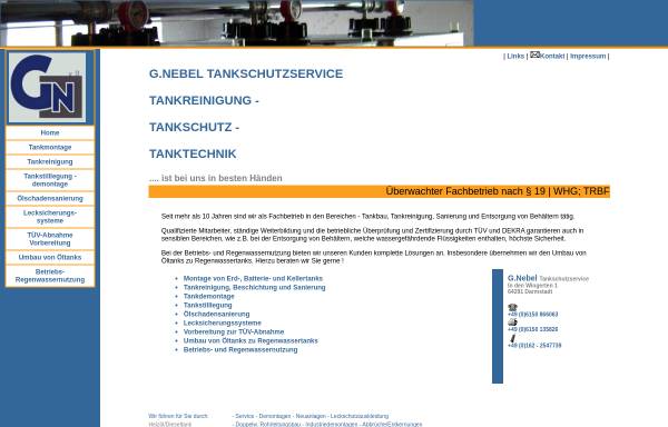 Vorschau von www.tankschutzservice-darmstadt.de, Tankschutzservice G. Nebel