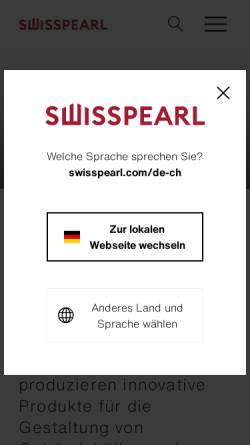 Vorschau der mobilen Webseite www.eternit.ch, Eternit AG