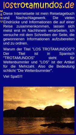 Vorschau der mobilen Webseite lostrotamundos.de, Lostrotamundos.de [Christian Hertzer]