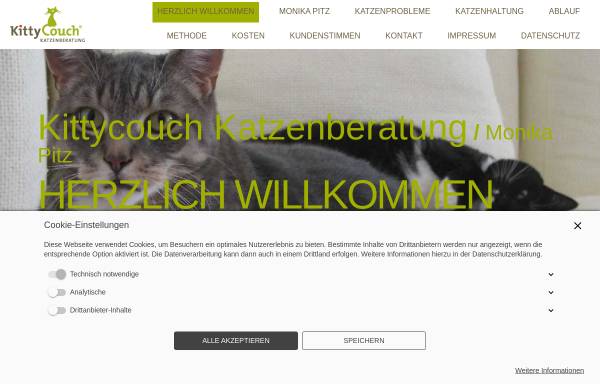 Vorschau von kittycouch.de, Kittycouch Katzenverhaltensberatung