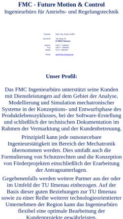 Vorschau der mobilen Webseite www.fmc-ilmenau.de, FMC - Future Motion & Control