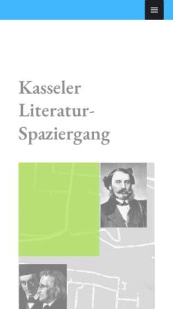 Vorschau der mobilen Webseite kasseler-literatur-spaziergang.de, Kasseler Literatur-Spaziergang
