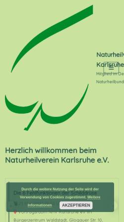 Vorschau der mobilen Webseite www.nhv-ka.de, Naturheilverein Karlsruhe e.V.
