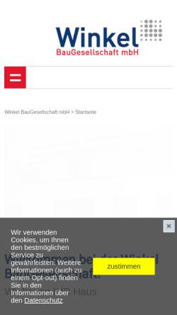 Vorschau der mobilen Webseite winkel-bau.de, Baugesellschaft Winkel mbH, Dreieich