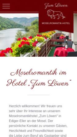Vorschau der mobilen Webseite www.mosel-hotel-loewen.de, Moselromantik-Hotel Zum Löwen
