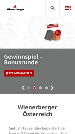 Vorschau der mobilen Webseite www.wienerberger.at, Tondach Gleinstätten AG