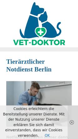 Vorschau der mobilen Webseite www.vet-doktor.de, Notdienstliste