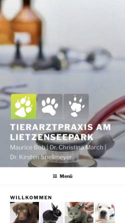 Vorschau der mobilen Webseite tierarztpraxis-am-lietzenseepark.de, Tierarztpraxis Maurice Bob
