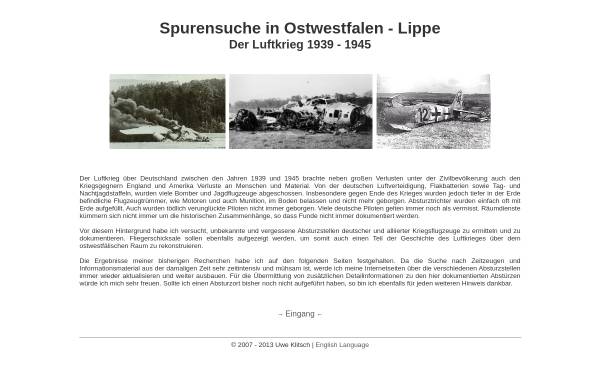 Vorschau von www.spurensuche-owl.de, Spurensuche in Ostwestfalen-Lippe - Der Luftkrieg 1939 - 1945
