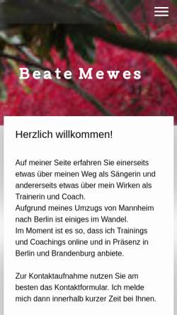 Vorschau der mobilen Webseite www.beatemewes.com, Mewes, Beate