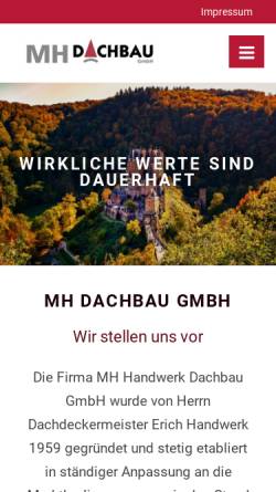 Vorschau der mobilen Webseite www.handwerk-daecher.de, Dachbau Harald Handwerk GmbH