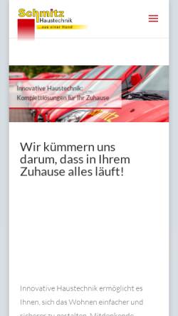 Vorschau der mobilen Webseite www.schmitz-haustechnik.de, Schmitz Haustechnik GmbH