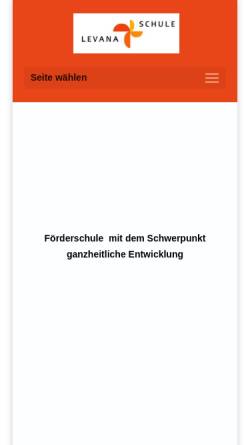 Vorschau der mobilen Webseite www.levana-schule-schweich.de, Levana-Schule