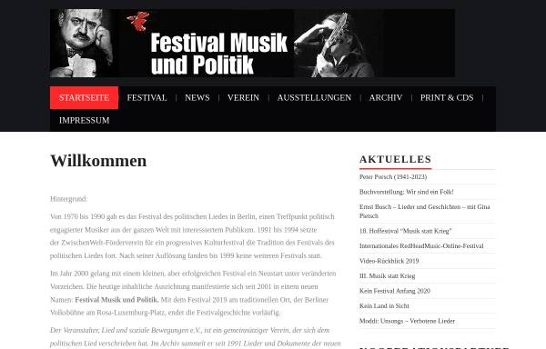 Vorschau von www.songklub.de, Lied und soziale Bewegungen e.V.