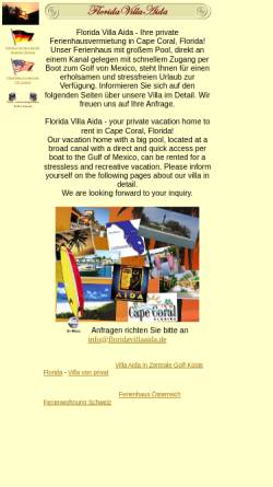 Vorschau der mobilen Webseite www.floridavillaaida.de, Florida Villa Aida