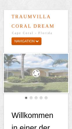 Vorschau der mobilen Webseite www.florida-cape-coral.de, Florida-Cape-Coral.de